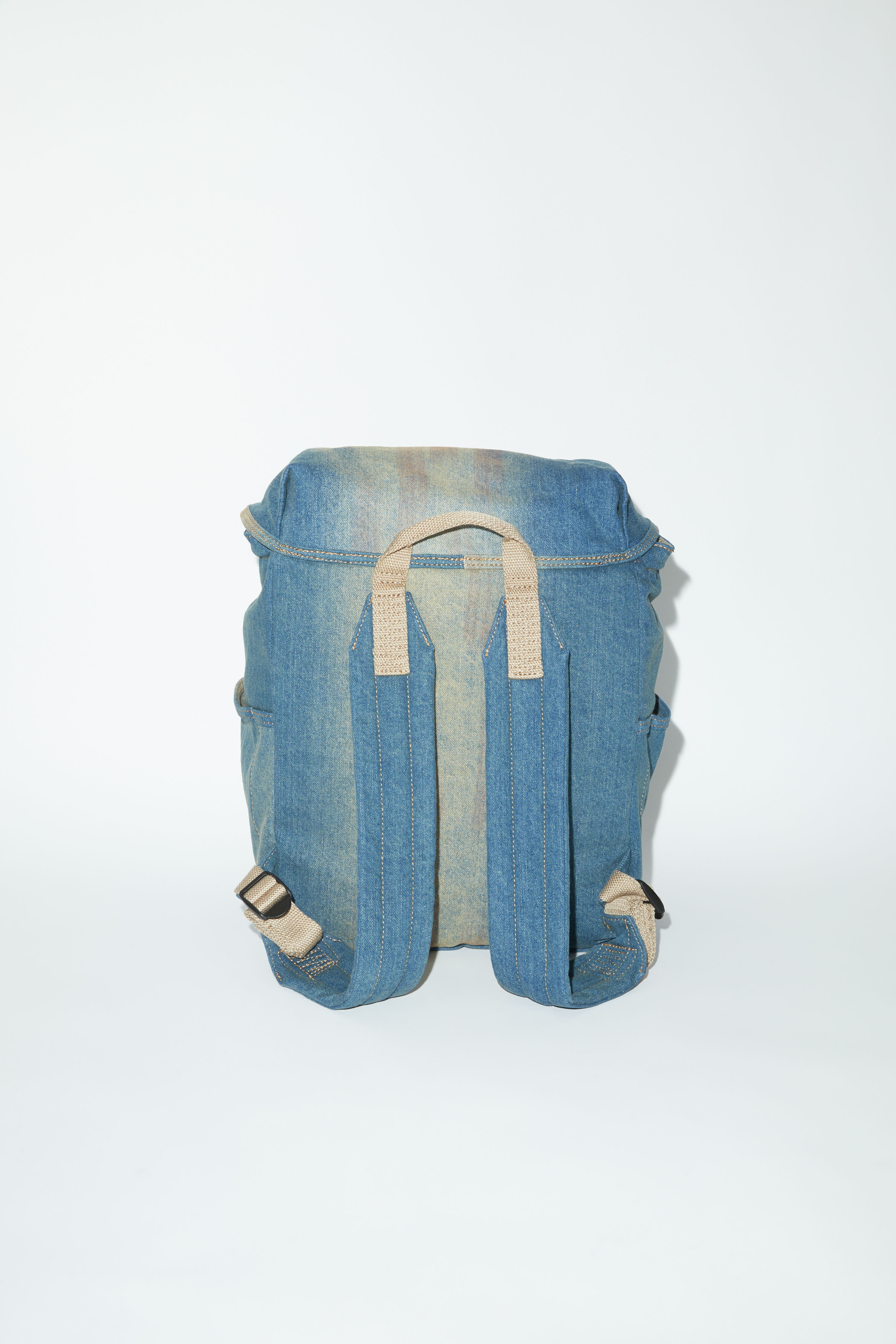 Denim backpack - Light blue/beige - 4