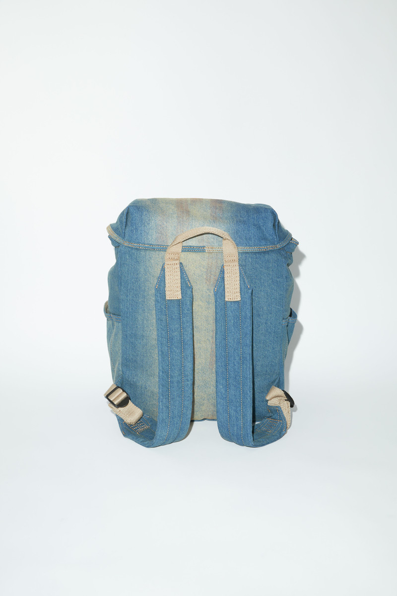Denim backpack - Light blue/beige 4