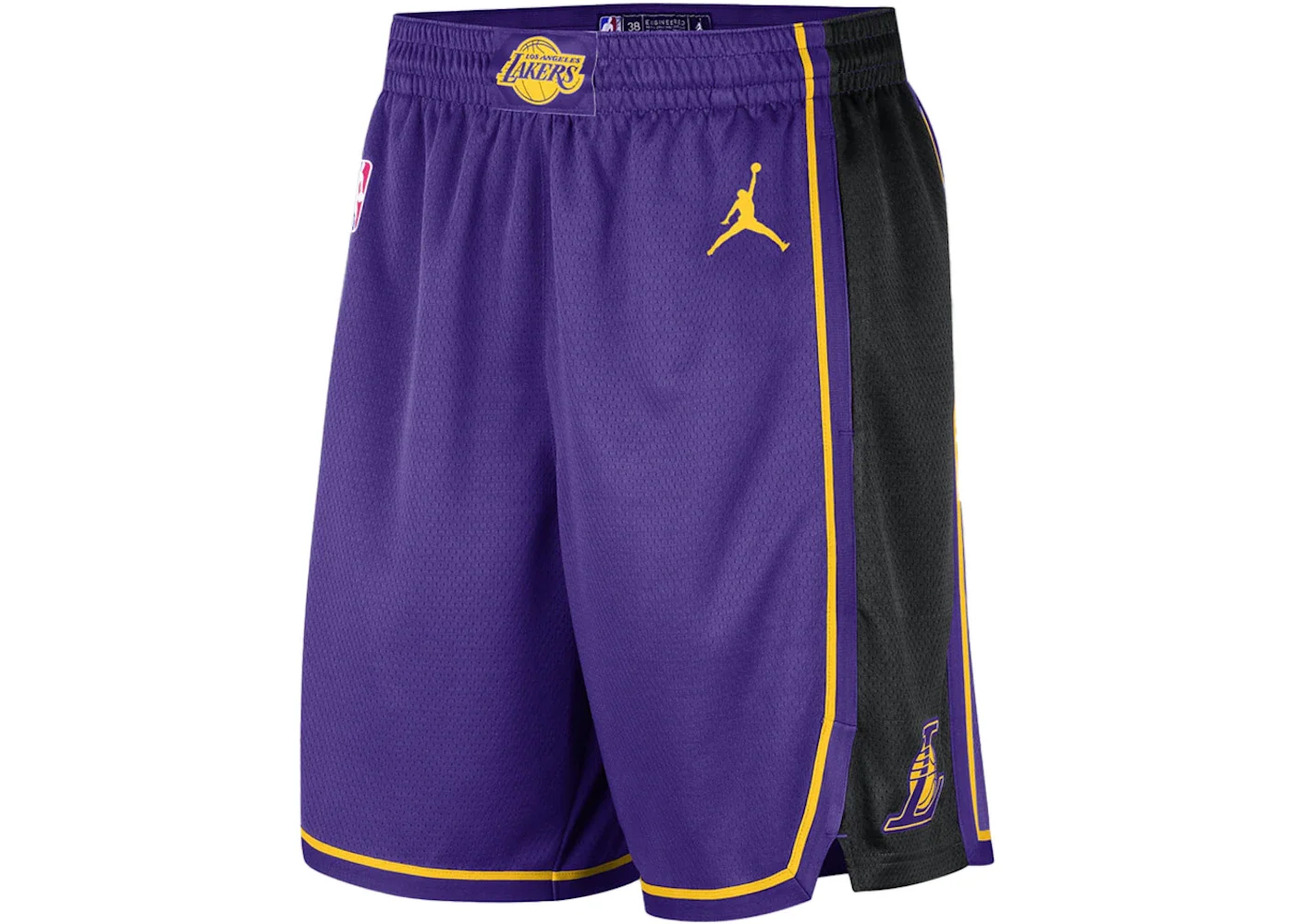 Jordan NBA Los Angeles Lakers Statement Edition Swingman Dri-FIT Shorts Purple/Yellow - 1