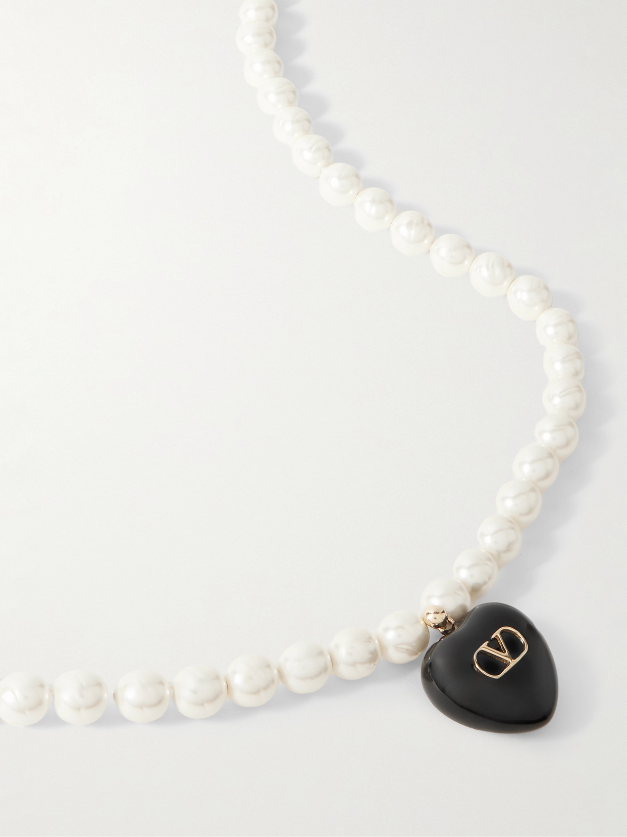 Gold-tone, Faux Pearl And Enamel Necklace - 4