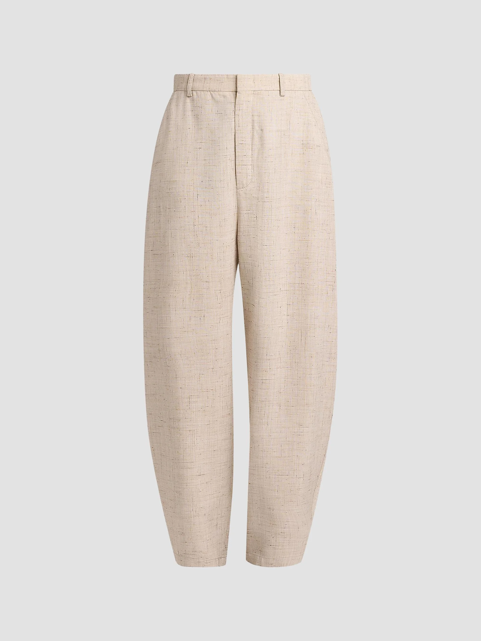 Women's Tweed Tapered-Leg Trousers - Multi Beige - 1