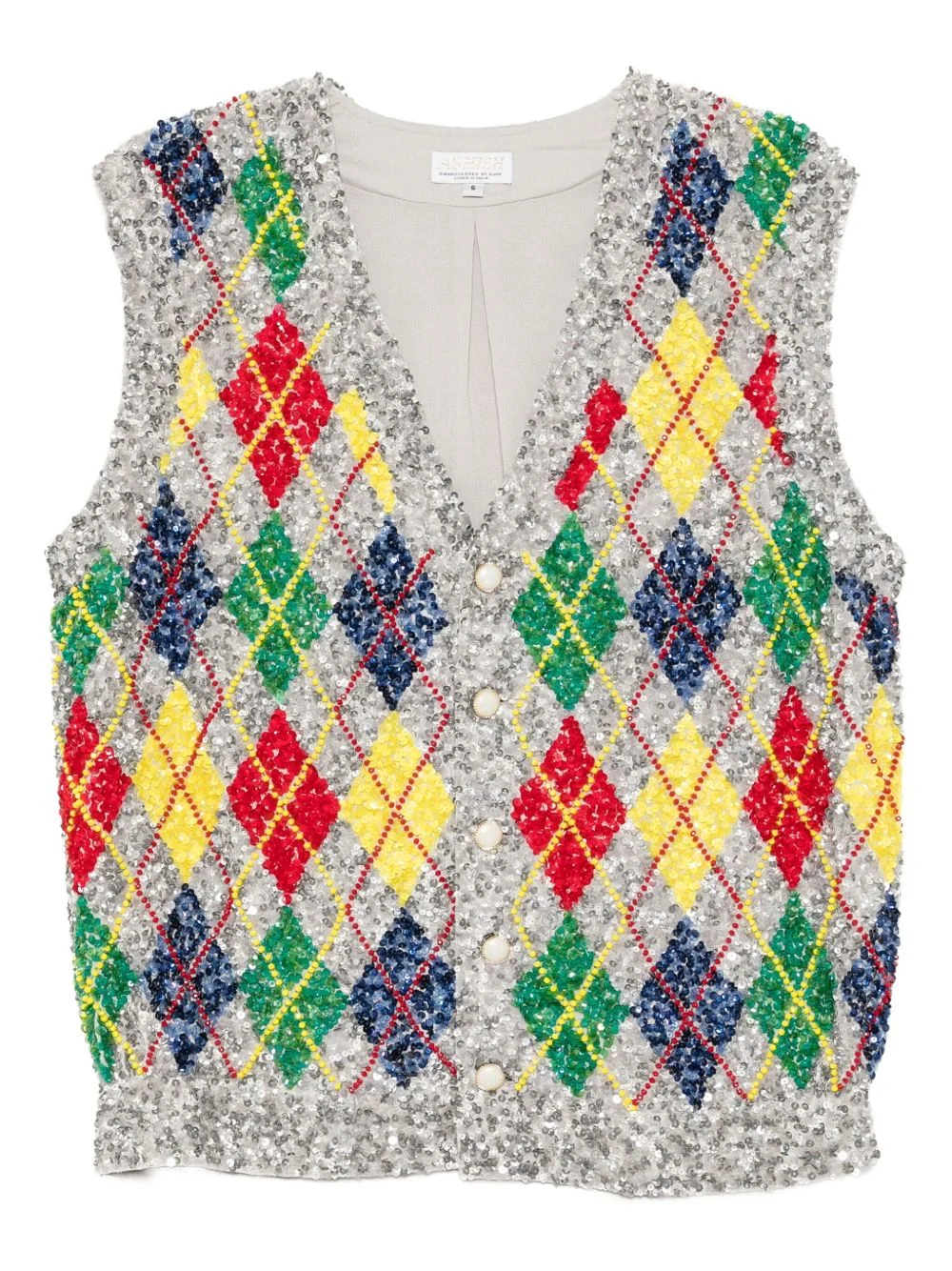 sequin embellishment tank top - 1