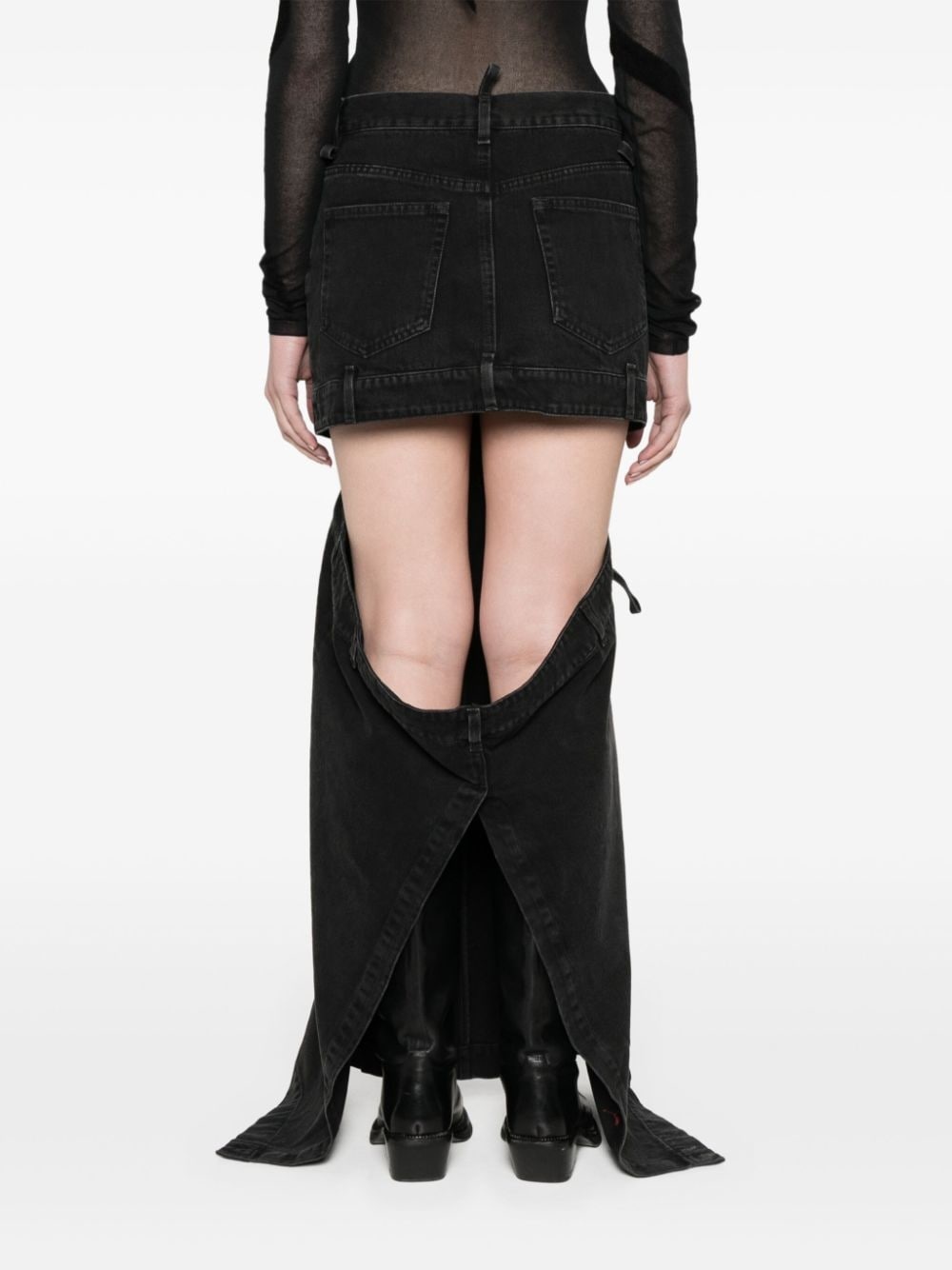 midi denim skirt - 4
