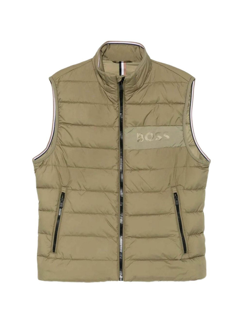 logo padded gilet 1