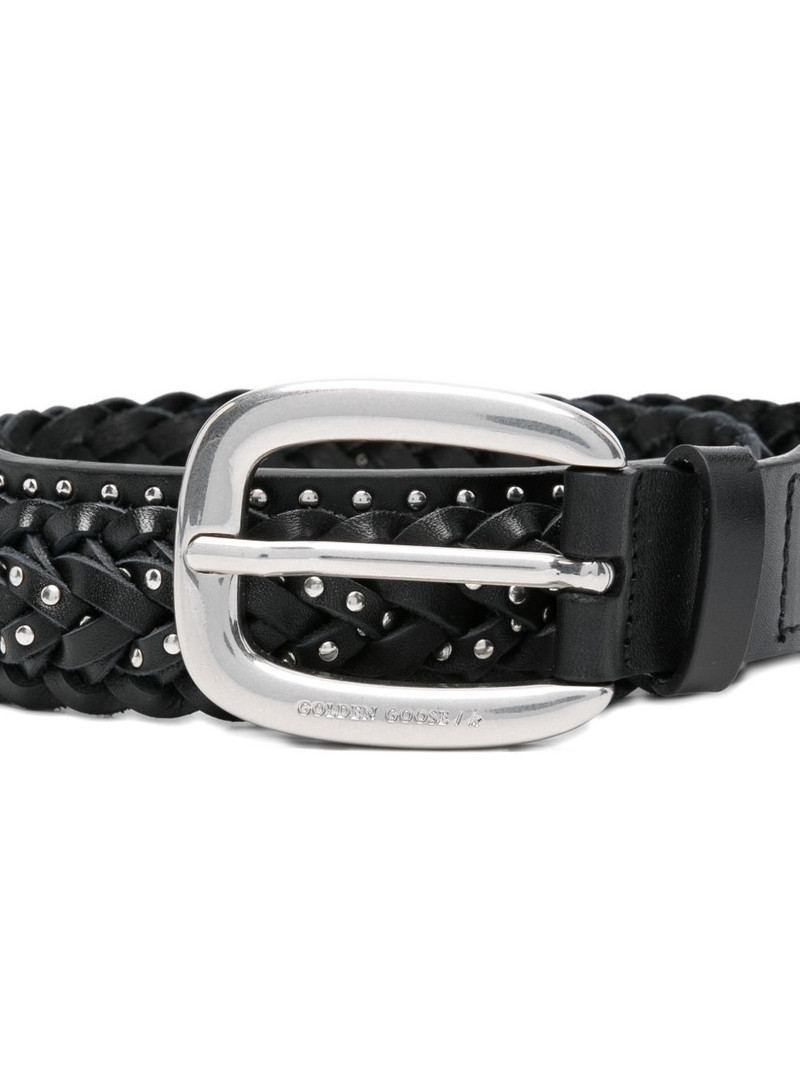 braided studded leather belt 3