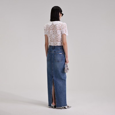 self-portrait White Cord Lace Top outlook