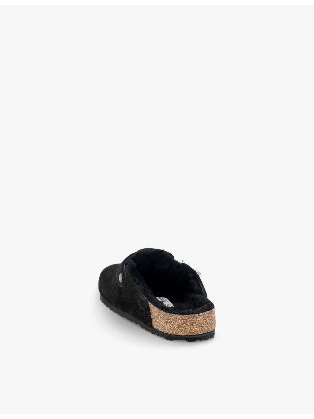 Boston logo-embossed shearling-lined suede clogs - 4