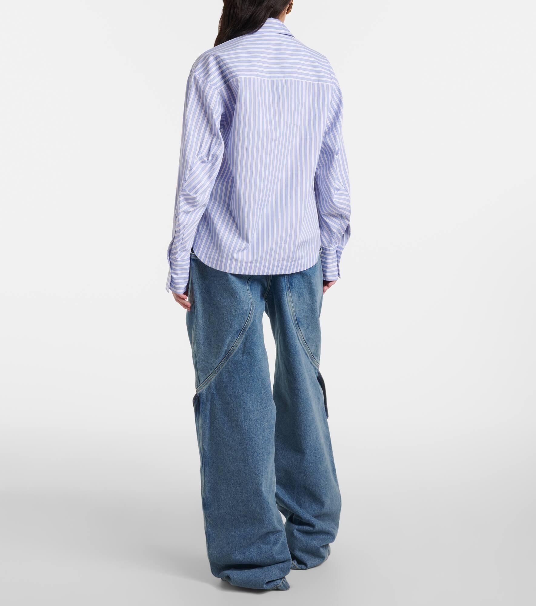 Eliza asymmetric striped cotton shirt - 3