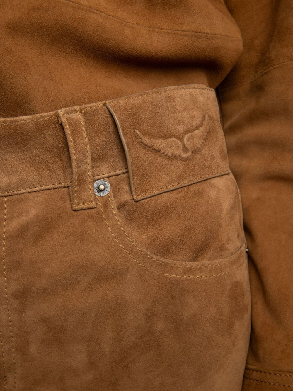 buckle-fastening suede shorts - 5