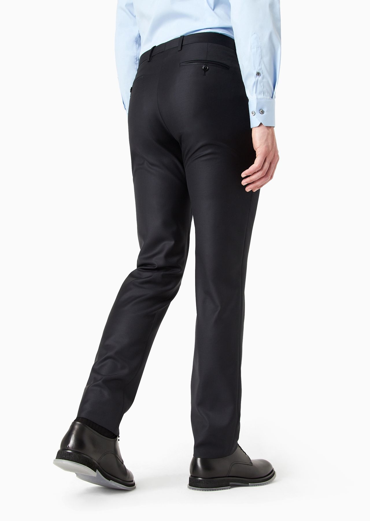 Wool and cashmere gabardine trousers - 3