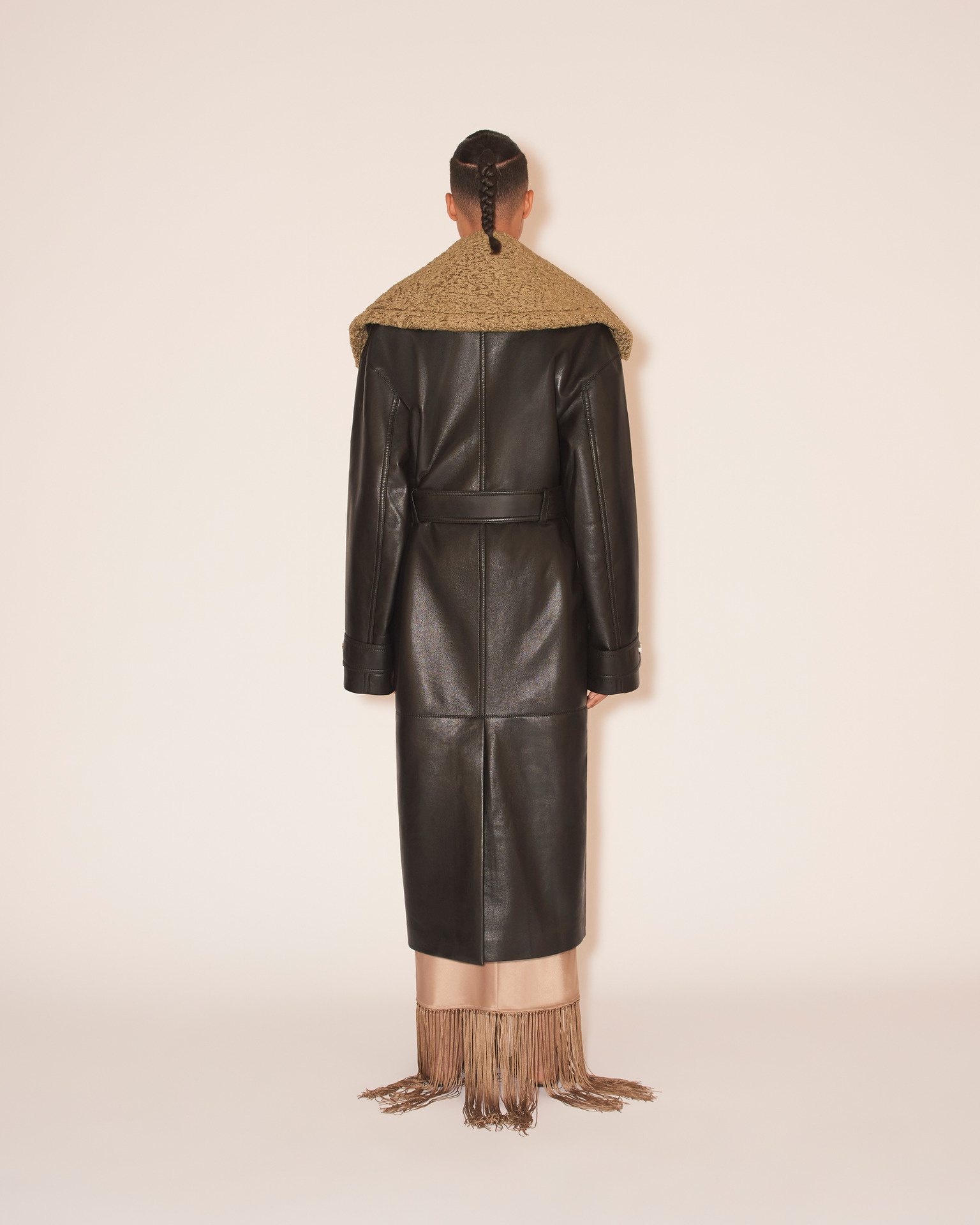 TRAVIS - Belted coat - Black/khaki - 5