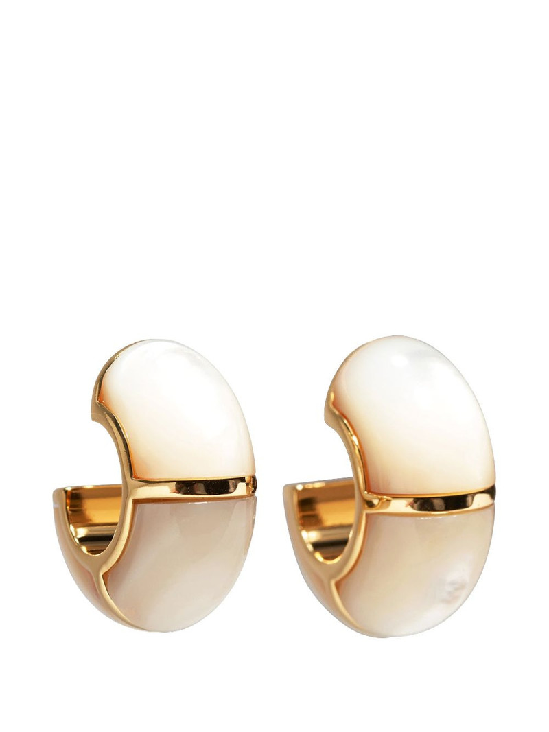 LIZZIE FORTUNATO pearl hoop earrings outlook