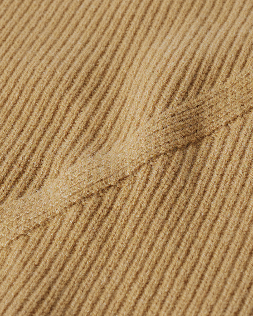 Sleeveless Camel Cashmere Tank Top - 6