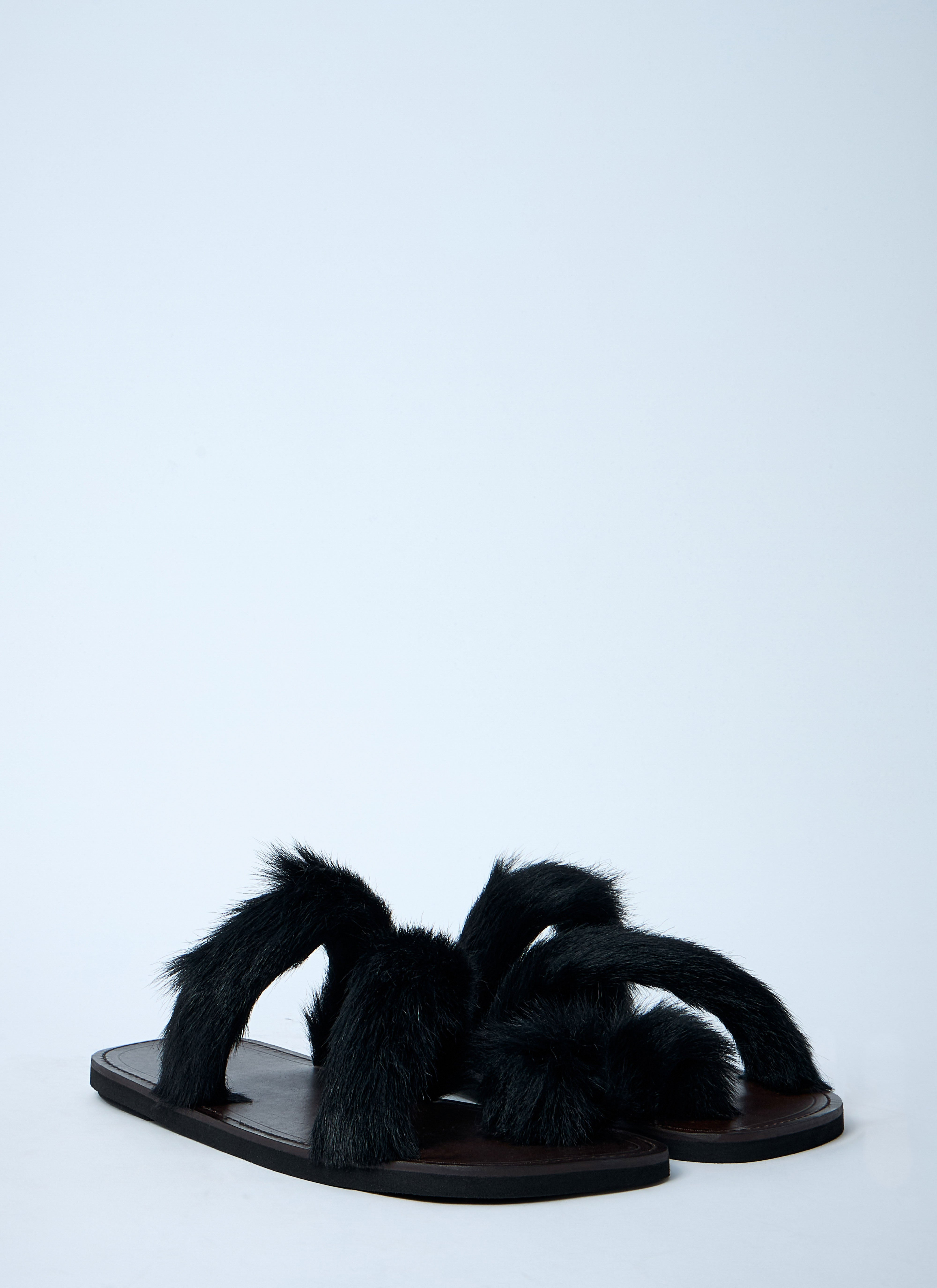Dries Van Noten Men Wooled Leather Sandals - 2