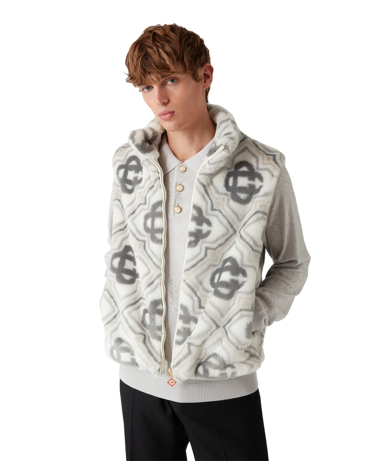Faux Fur Monogram Gilet | Casablanca Paris - 5