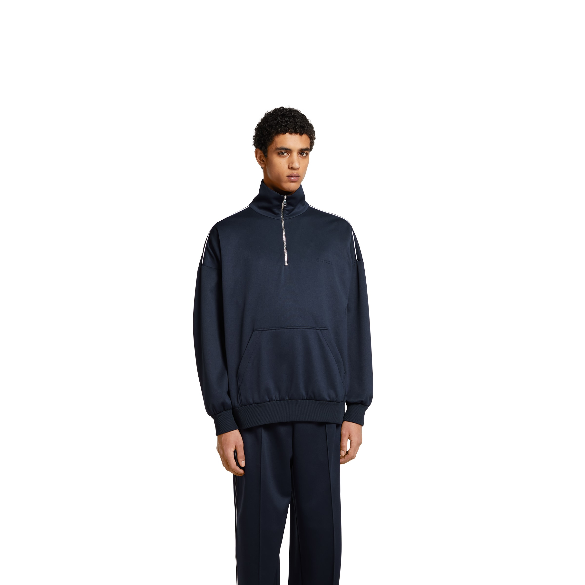 Technical jersey sweatshirt with embossed logo - 3
