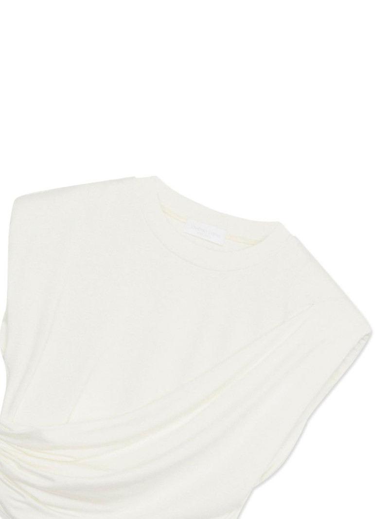 SIMKHAI Estelle draped-detailing cropped top outlook
