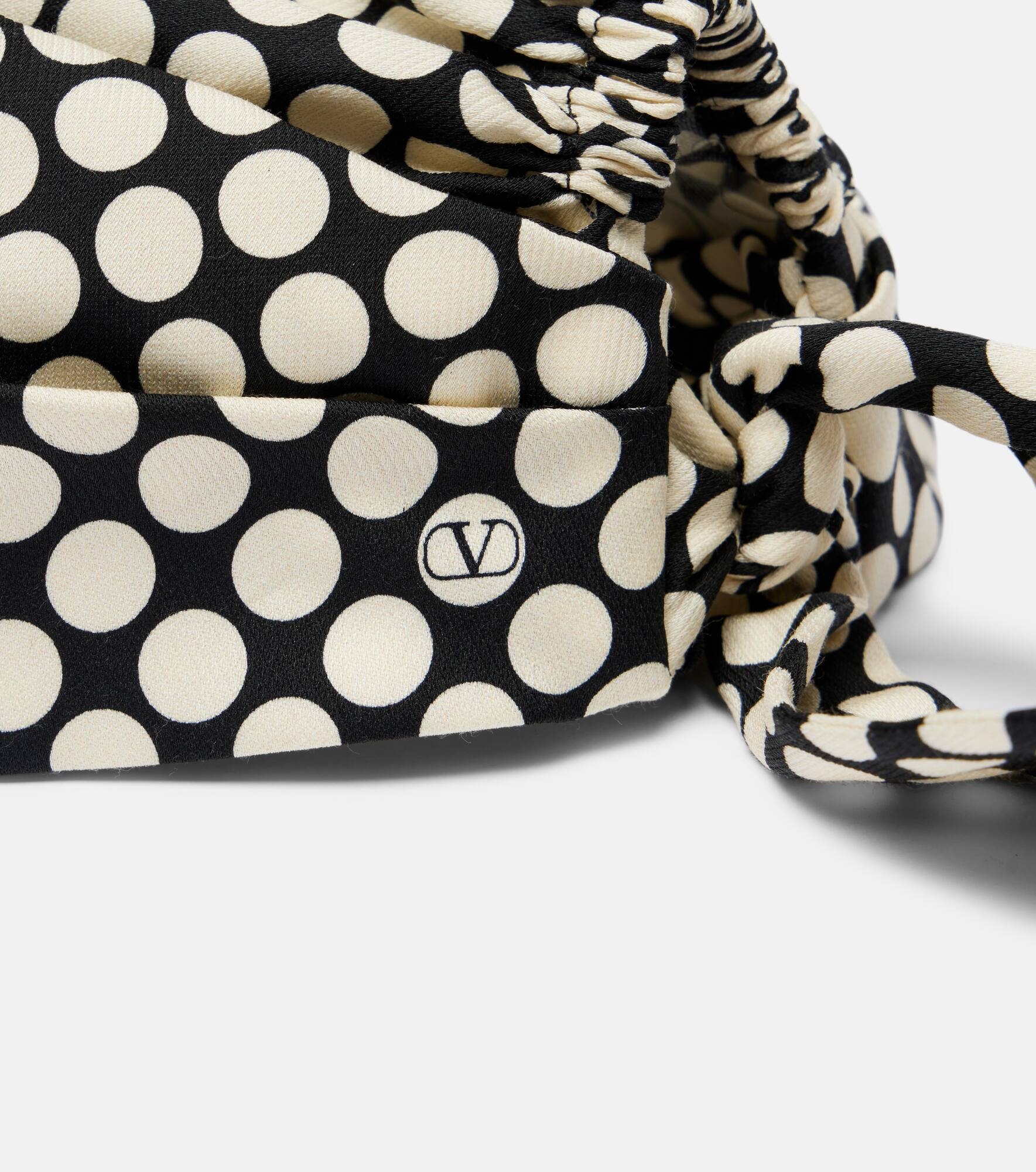 Escape polka-dot cotton and silk head wrap - 3