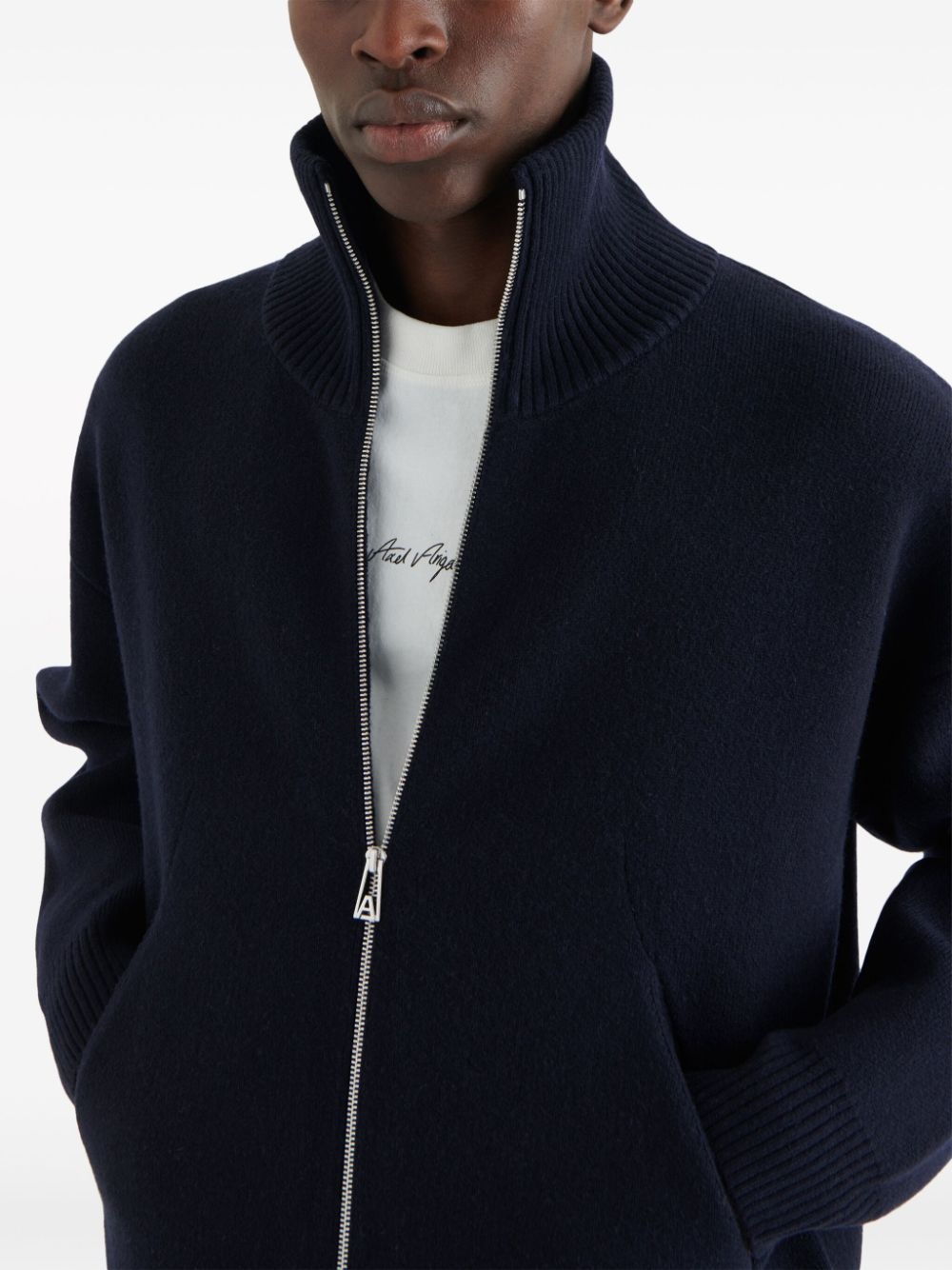 Core wool-blend zipped cardigan - 4