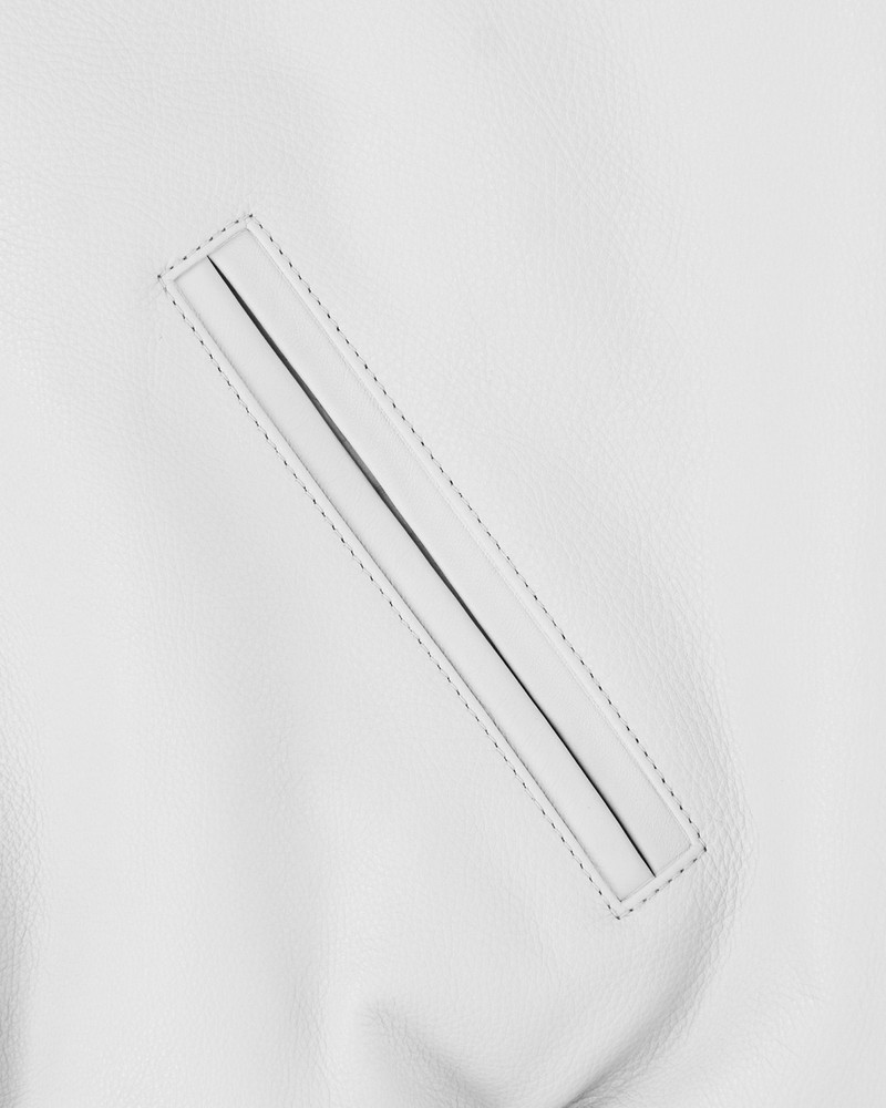 EMBROIDERED LEATHER LOGO VARSITY JACKET 11