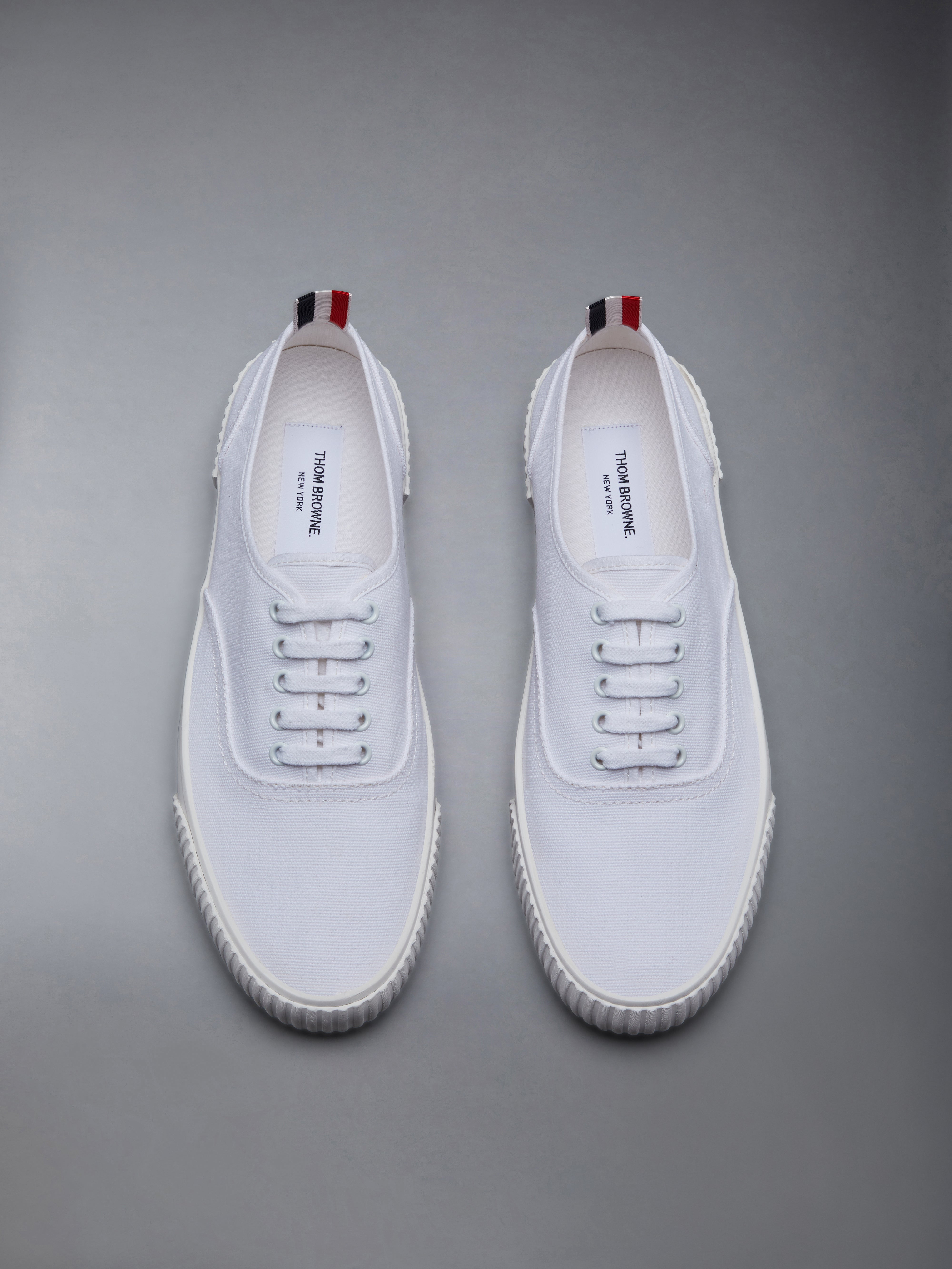 White Cotton Canvas Heritage Sneaker - 5