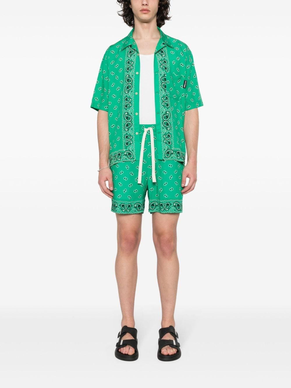 Palm Angels Men Bermuda Shorts With Logo - 5