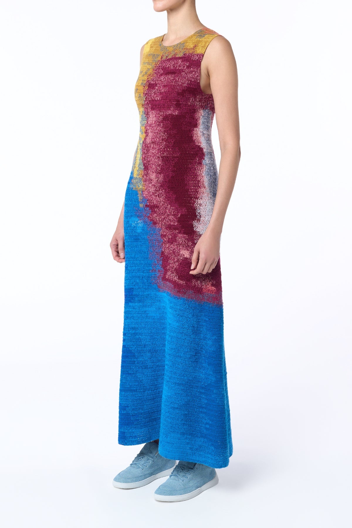 June Crochet Maxi Dress in Aurora Multi Cashmere - 5
