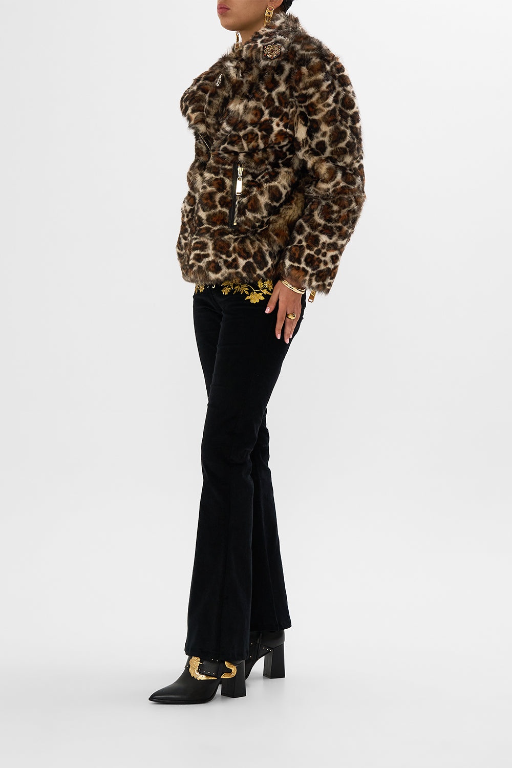 OVERSIZED FUR BIKER JACKET - 4