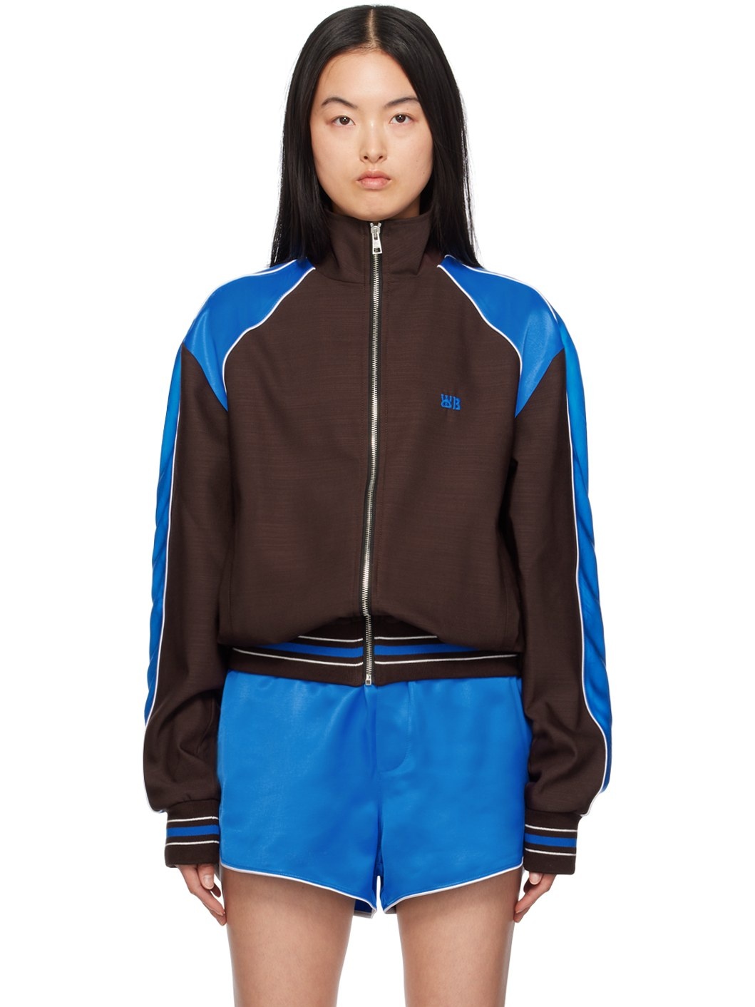 Brown & Blue Courage Track Jacket - 1