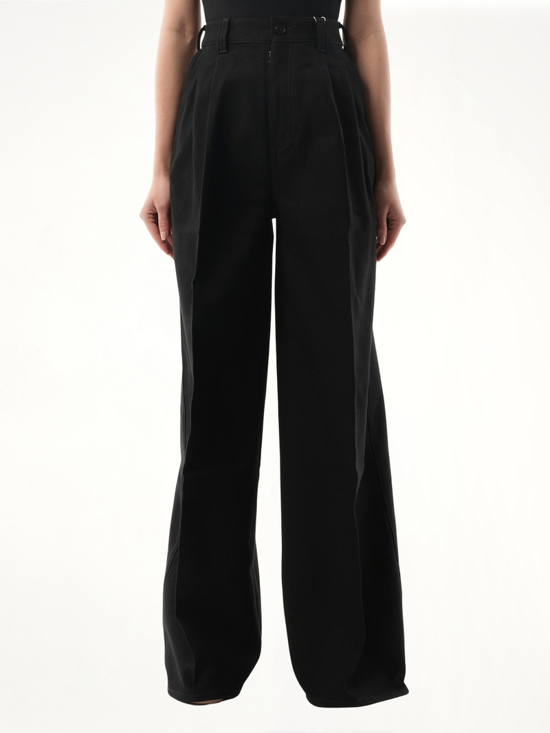 Maison Margiela Heavy Cotton Wide Pants in Black outlook