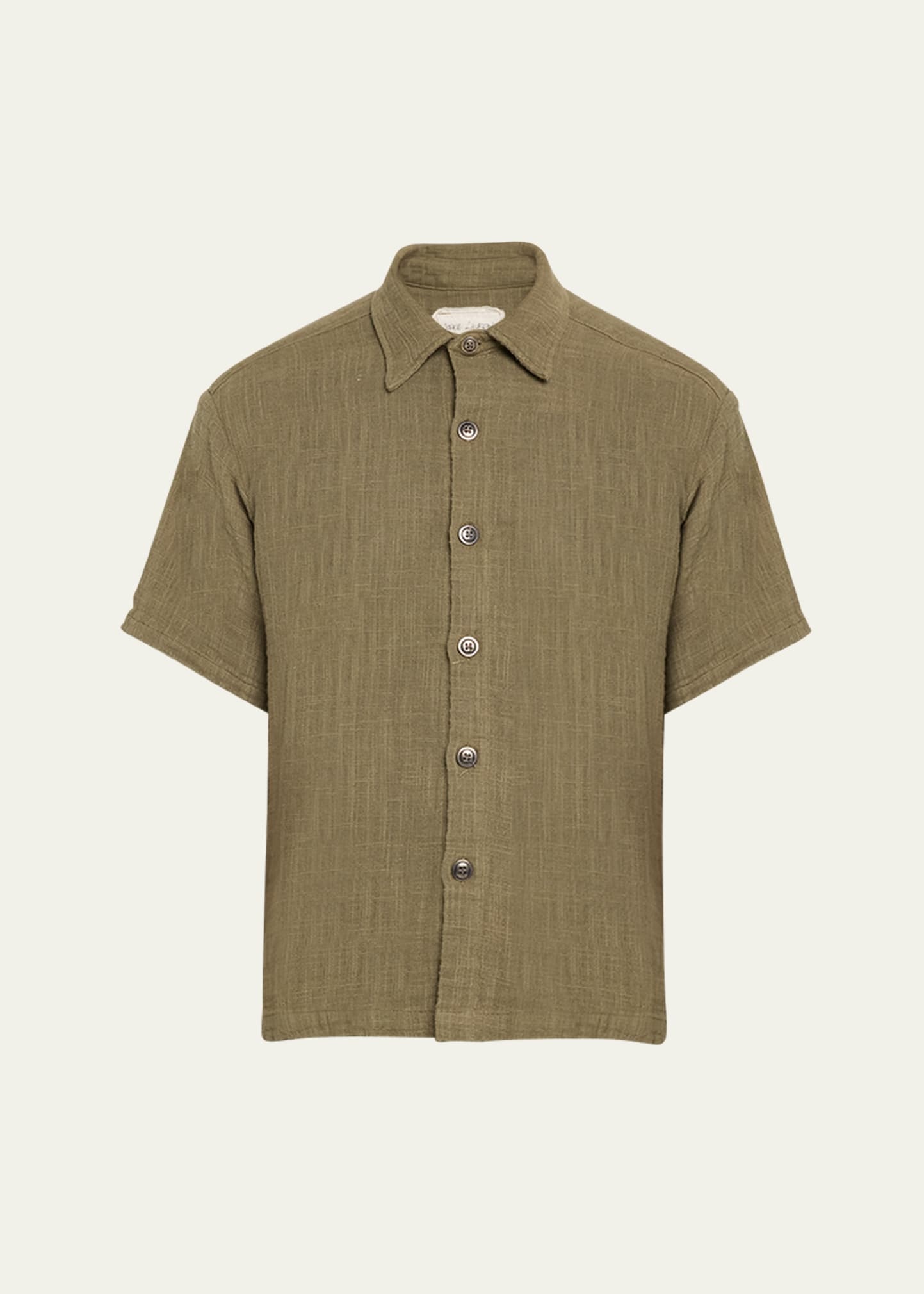 Men's Linen Button-Down Shirt - 1