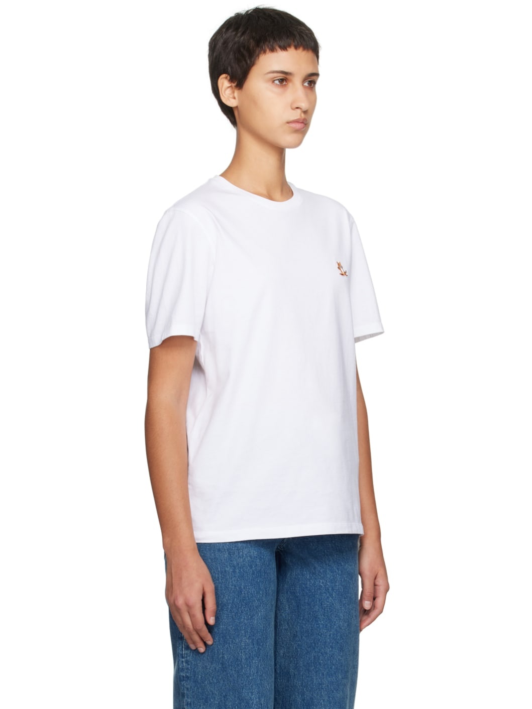 White Chillax Fox Patch T-Shirt - 2
