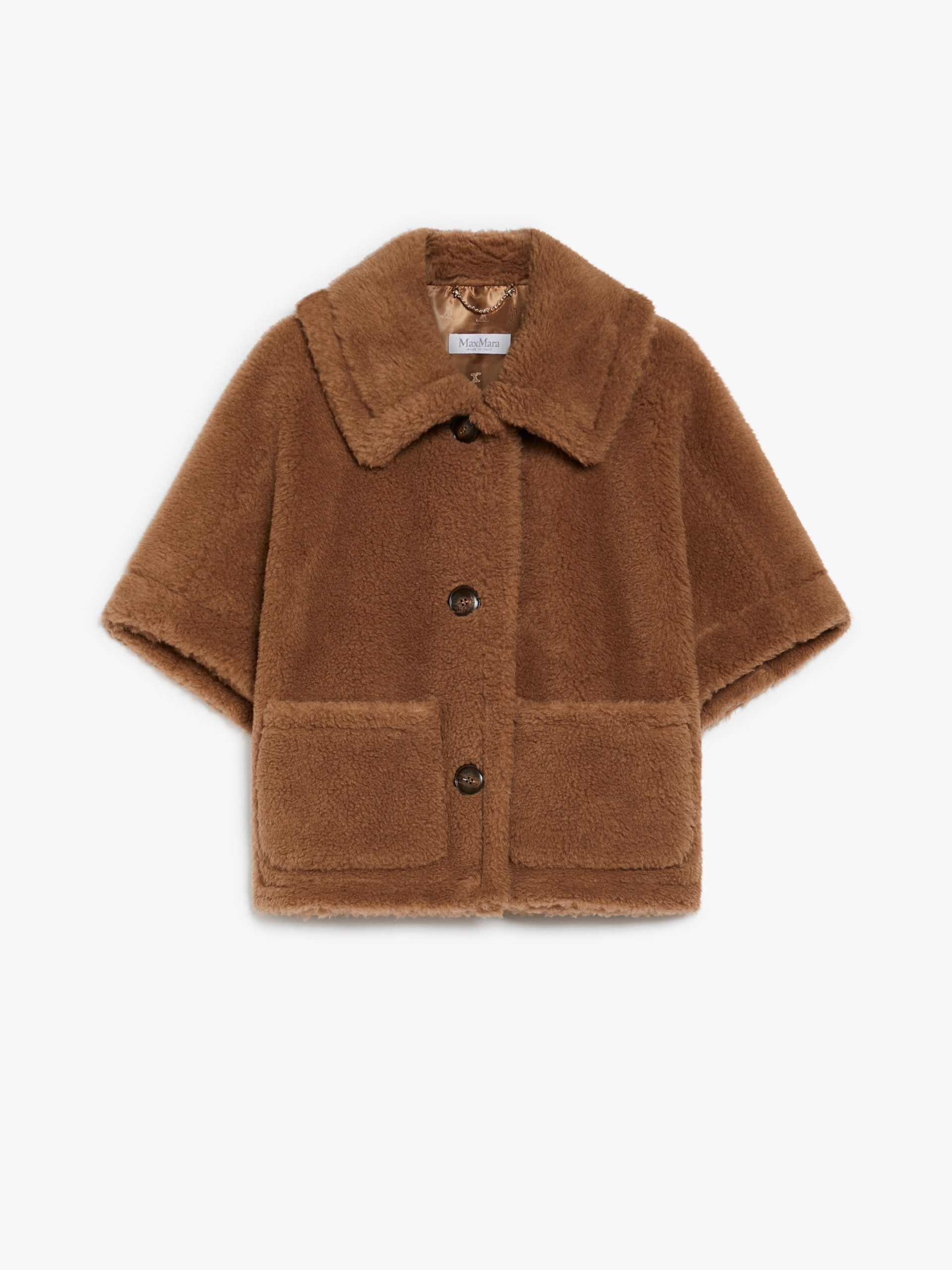 NEWTERZO Teddy fabric boxy cape - 1