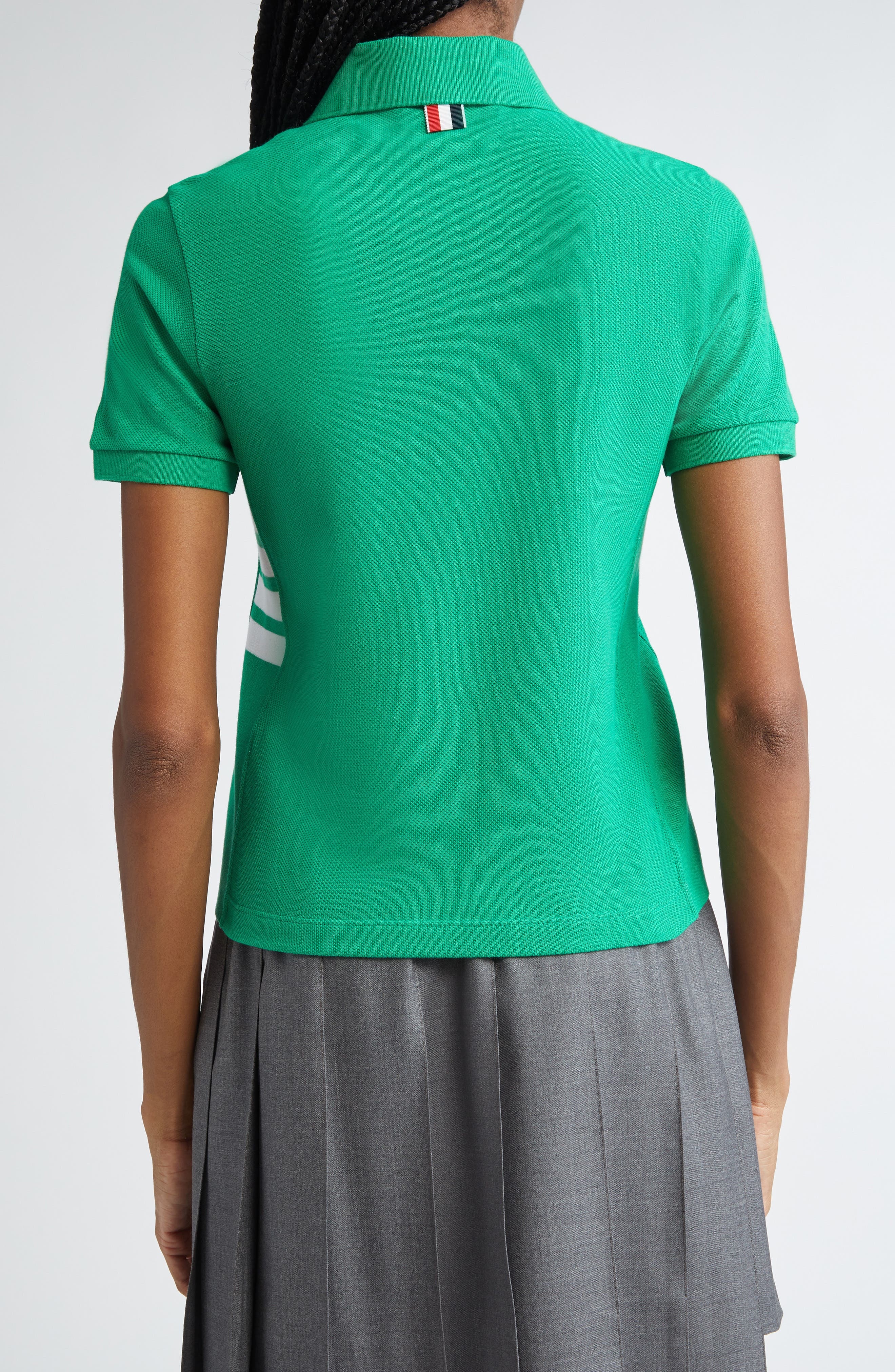 Thom Browne 4-Bar Cotton Piqué Polo in Green at Nordstrom - 2