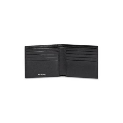 BALENCIAGA Men's Embossed Monogram Square Folded Wallet In Box in Black outlook