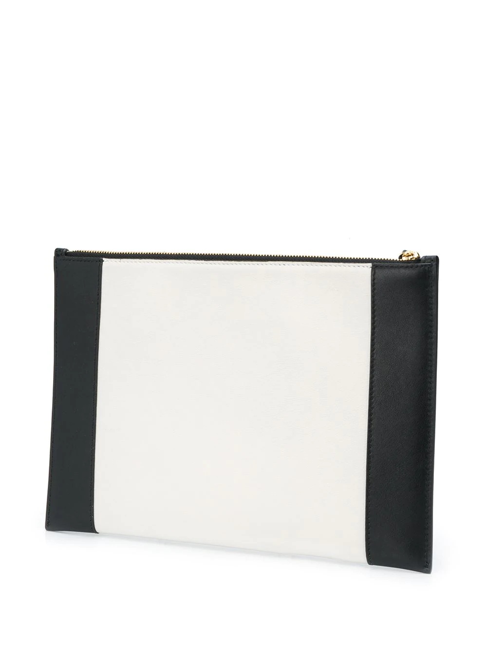 logo-embossed leather clutch - 3