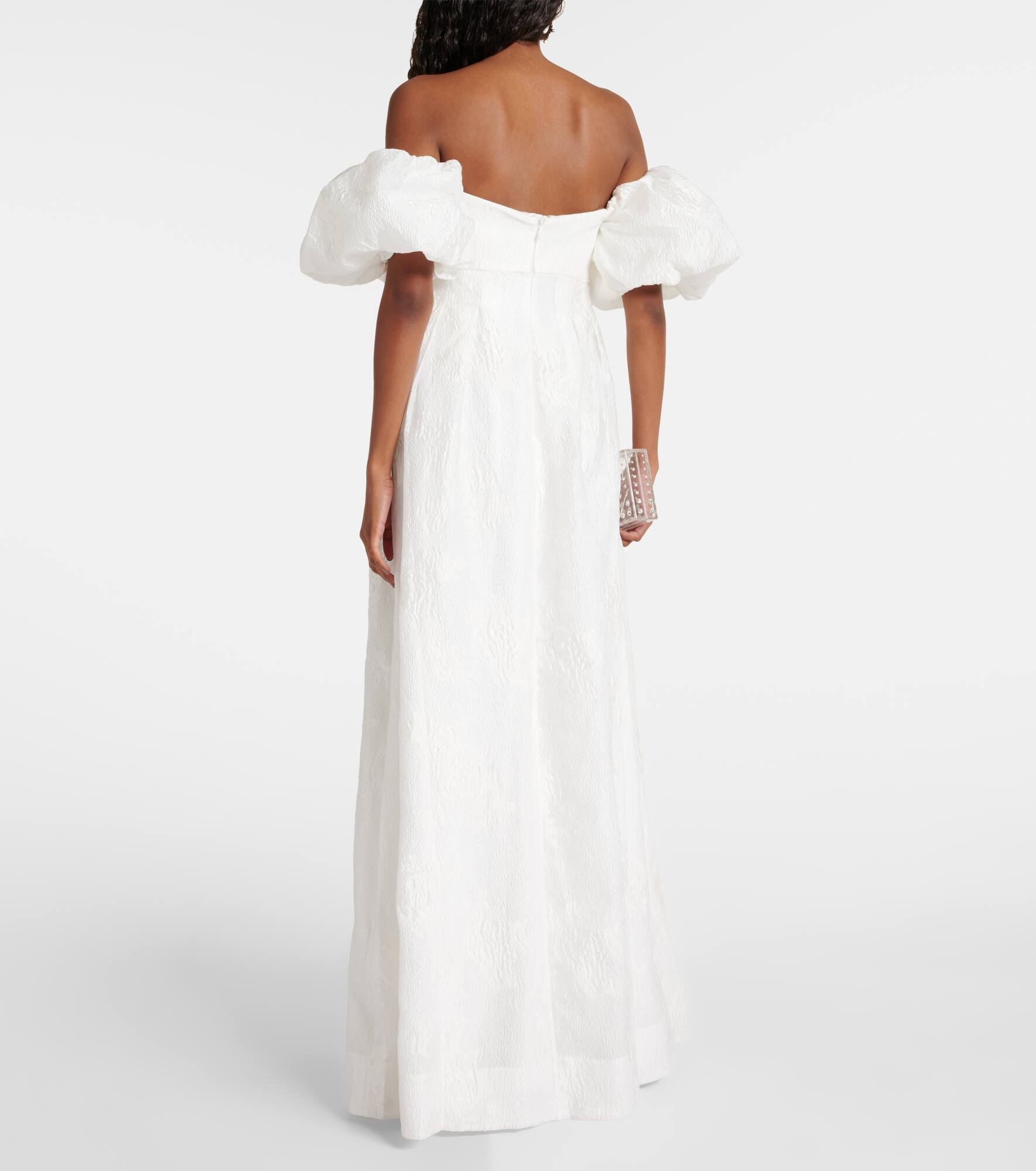 Matchworker puff-sleeve off-shoulder gown - 3