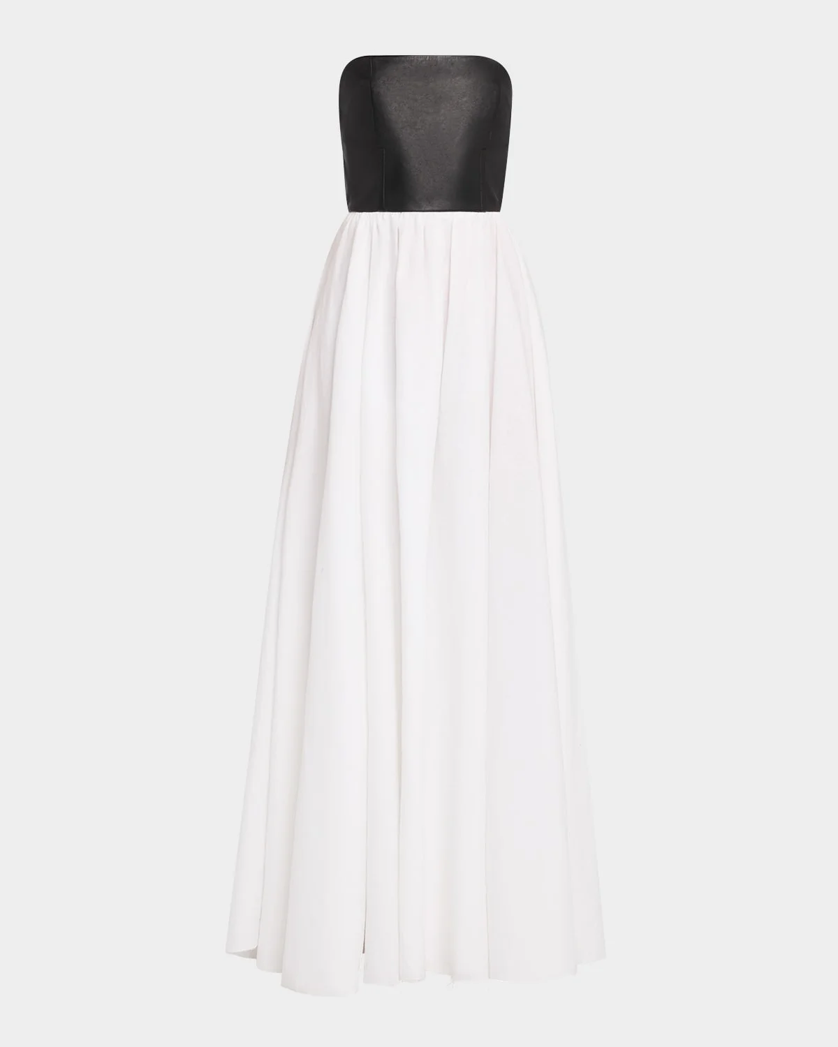 Lehti Mixed-Media Strapless Maxi Dress - 1