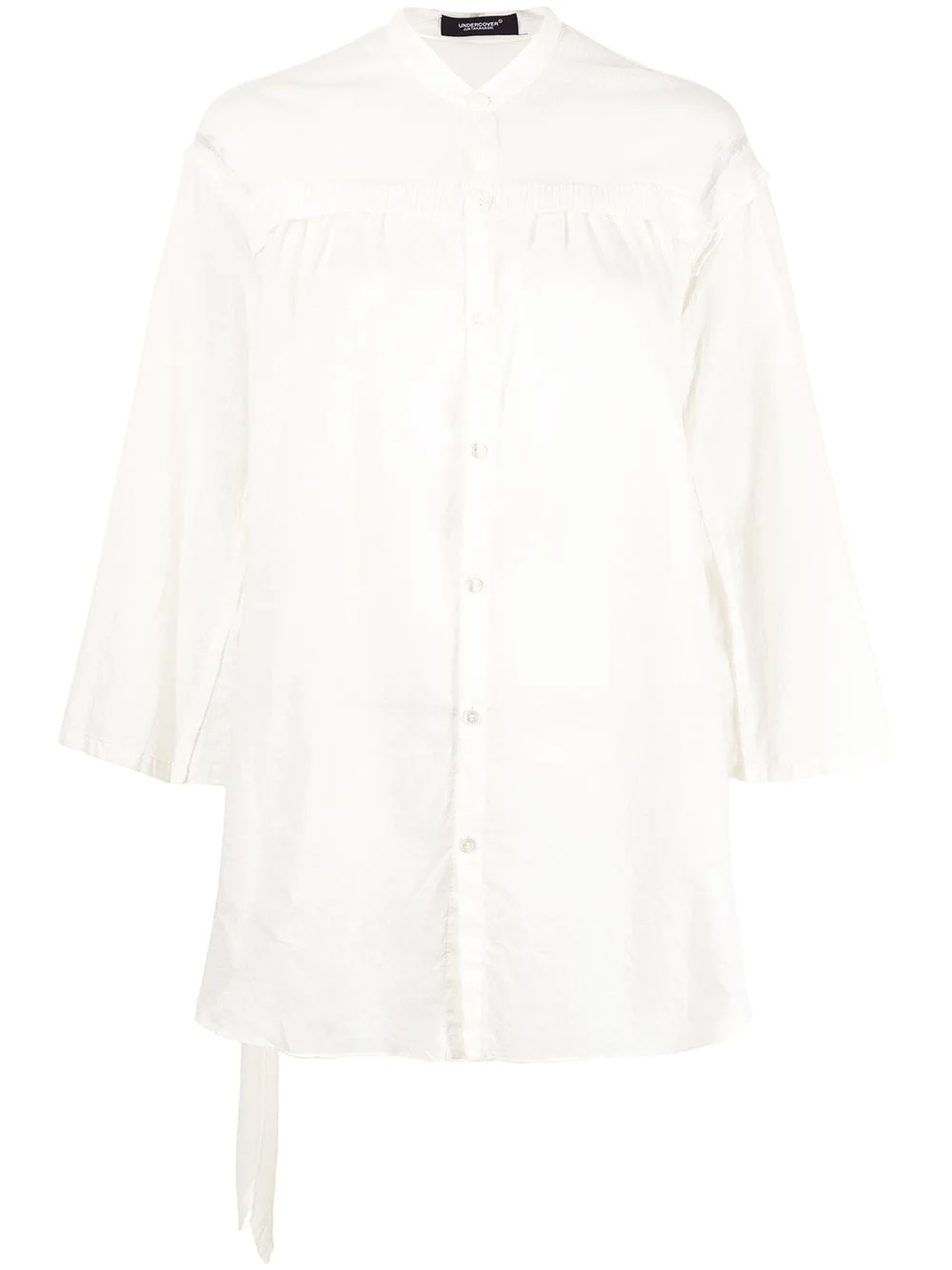 belted pleated shirt - 1