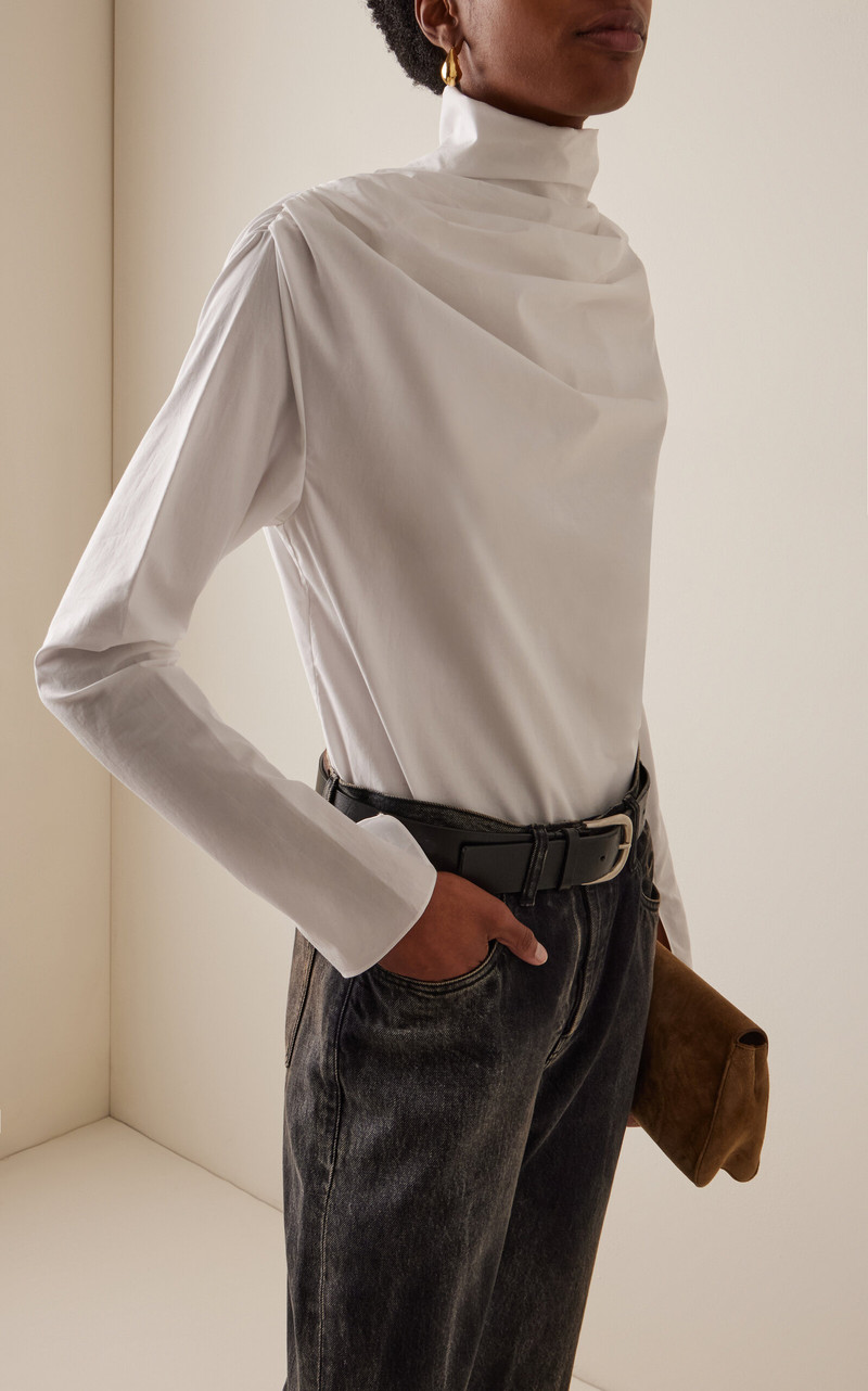 KALLMEYER Penelope Draped Striped Cotton Top stripe outlook