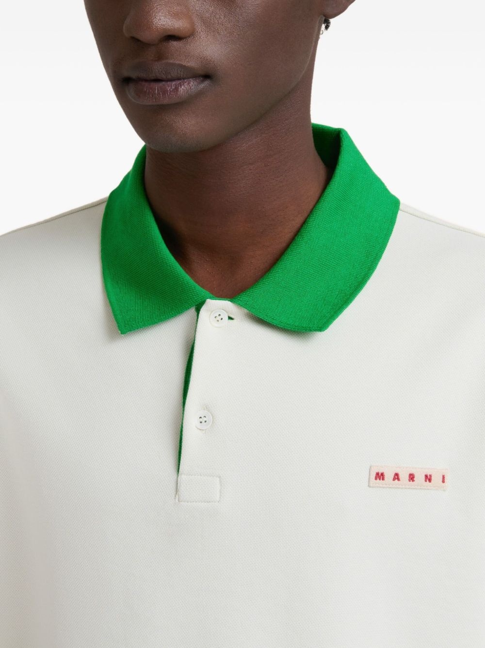 contrasting-collar polo shirt - 4