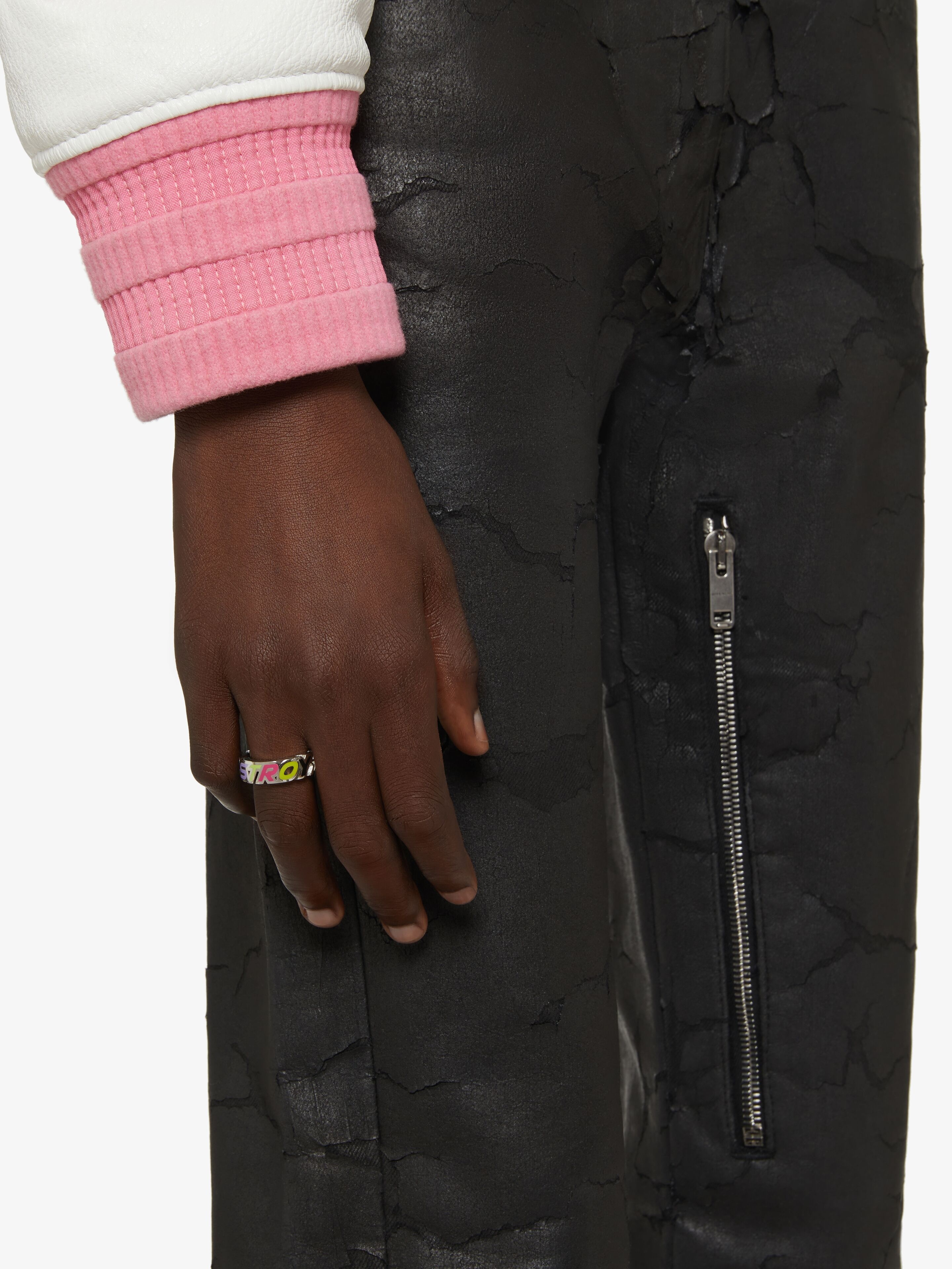 GIVENCHY BSTROY RING IN METAL AND ENAMEL - 3