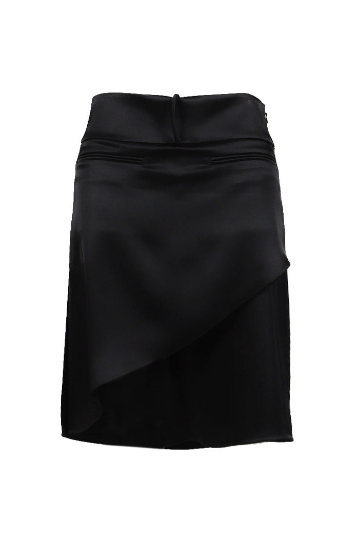 INIFINITY SATIN SKIRT / BLK - 4