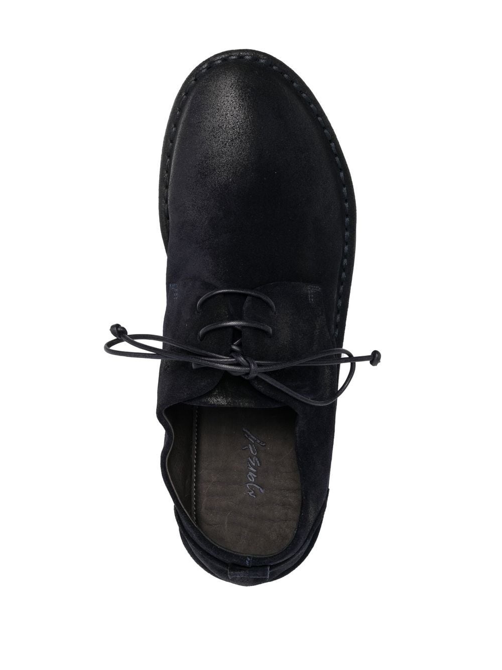 round-toe lace-up derby shoes - 4