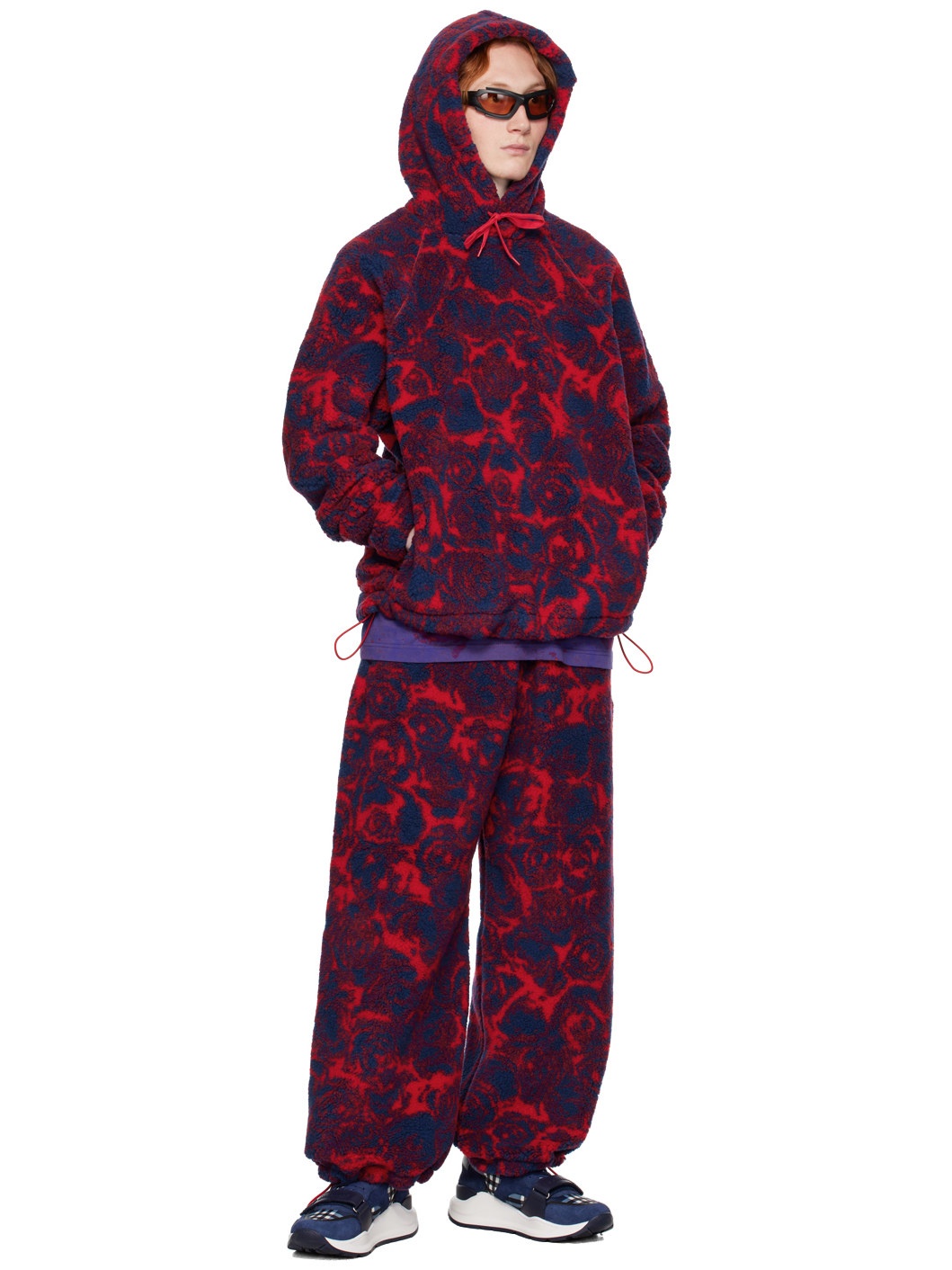 Red & Blue Rose Trousers - 4