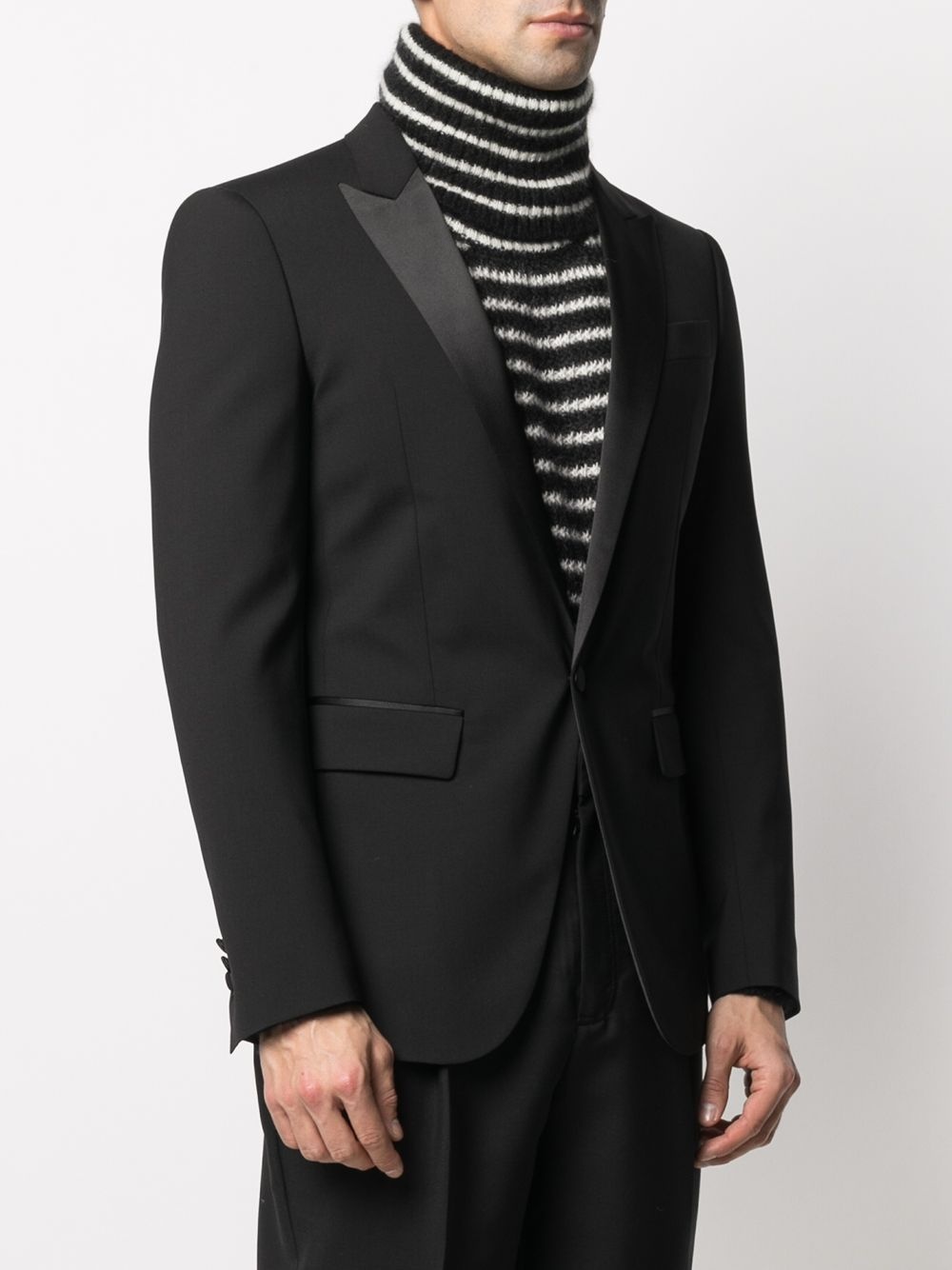 notched lapel dinner jacket - 3