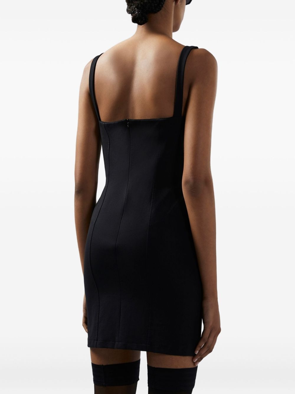 logo-plaque mini dress - 5