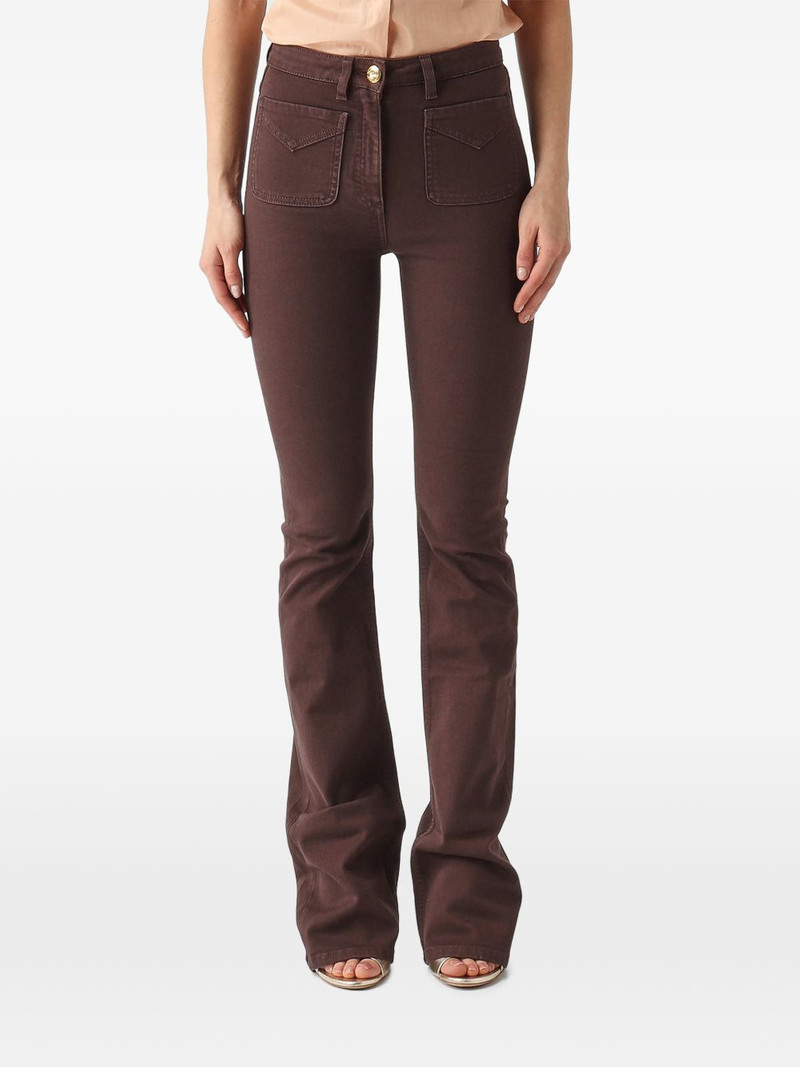 brown flared trousers 1