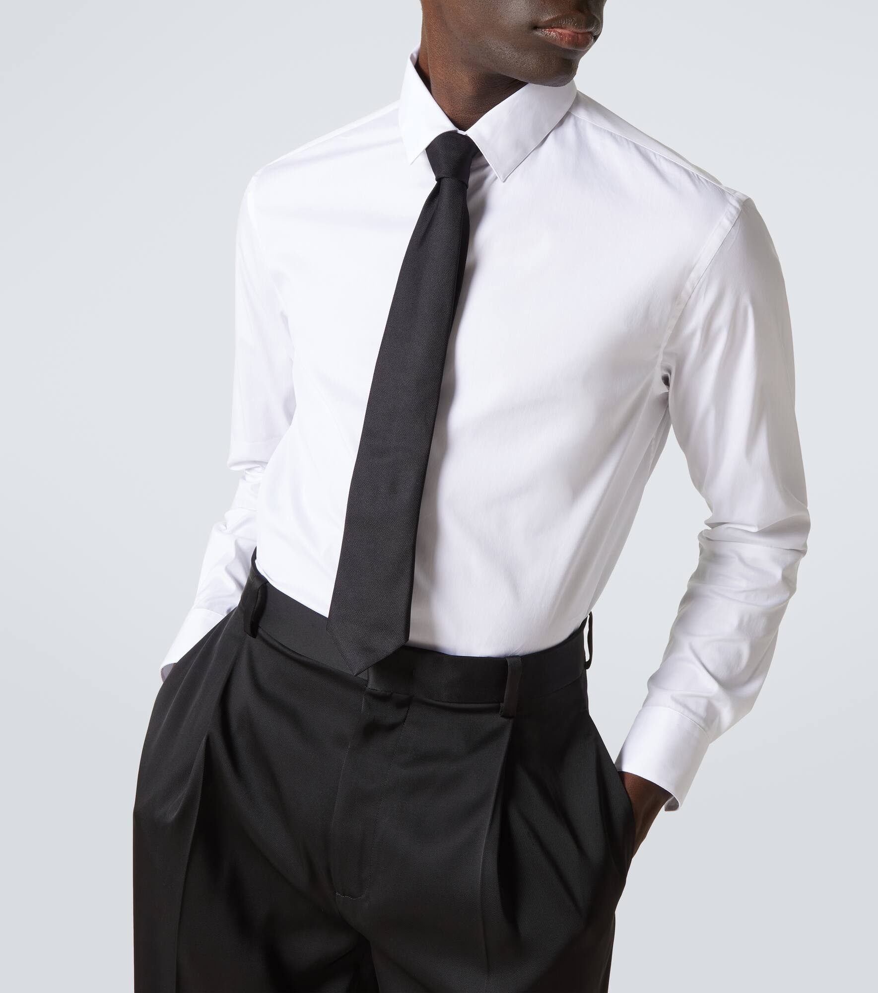 Cotton-blend poplin shirt - 5
