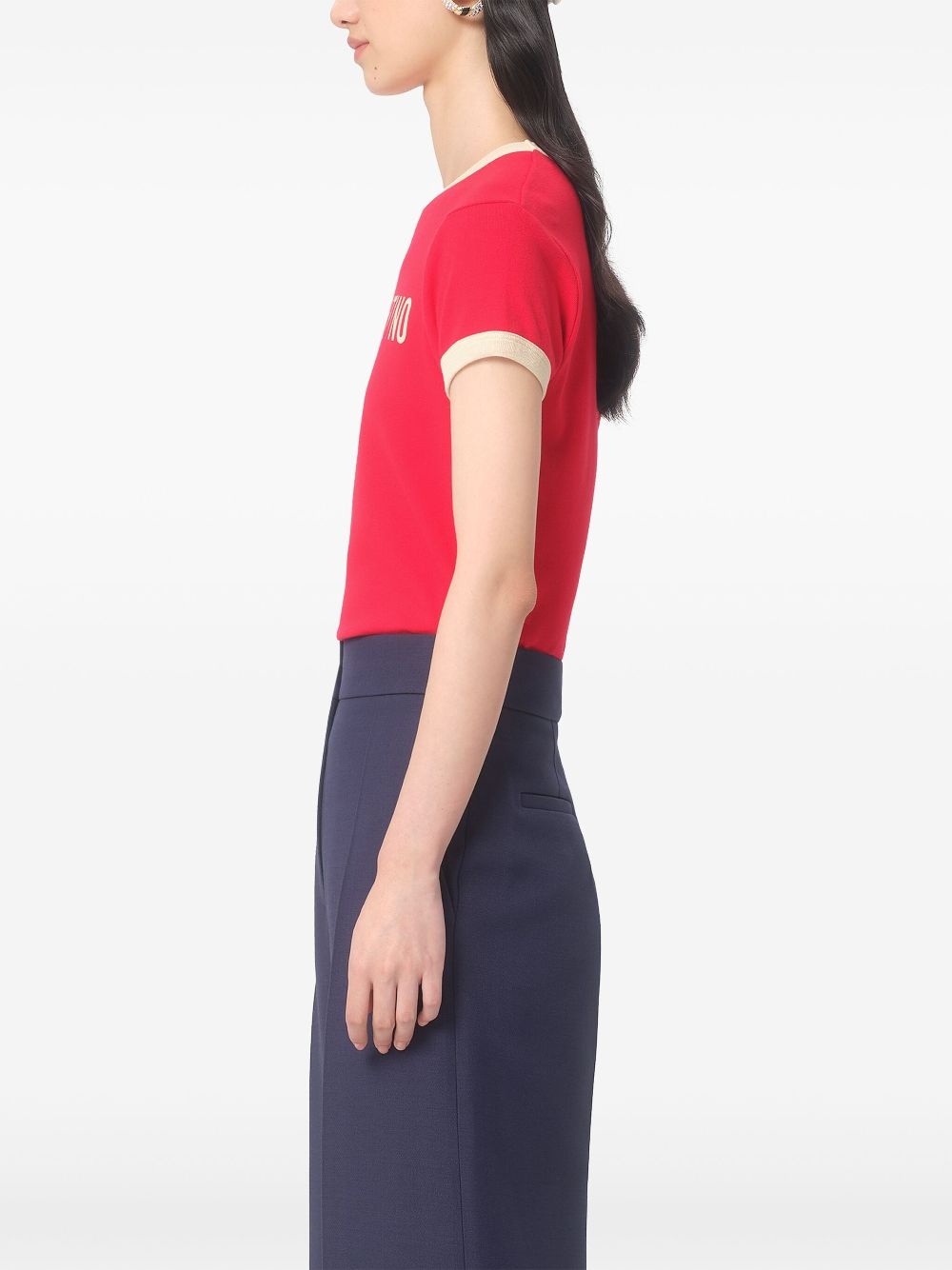 Chez Valentino-print T-shirt - 4